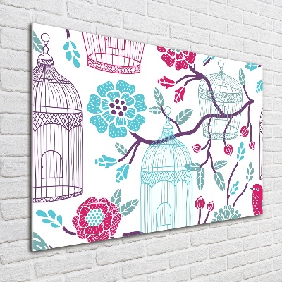 Glazen schilderij Vogelkooien