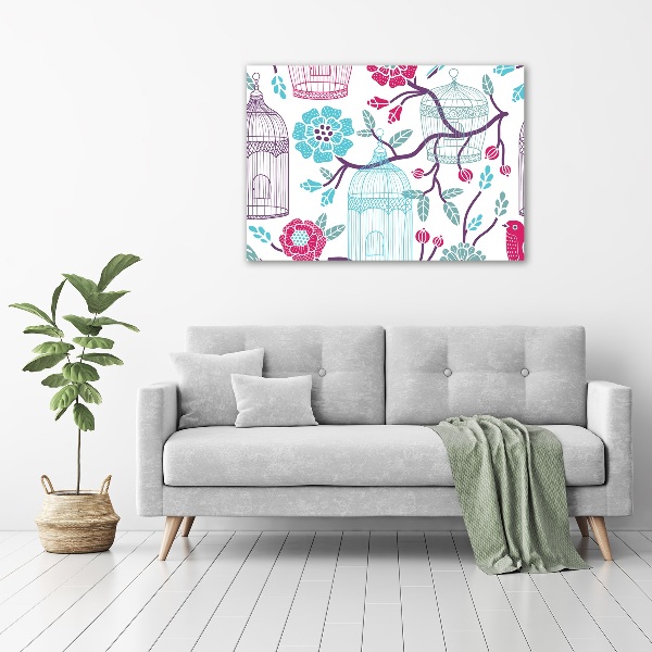 Glazen schilderij Vogelkooien