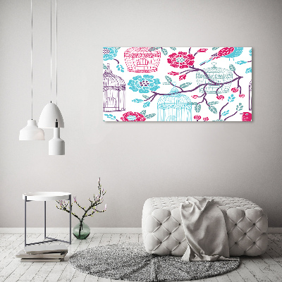 Glazen schilderij Vogelkooien