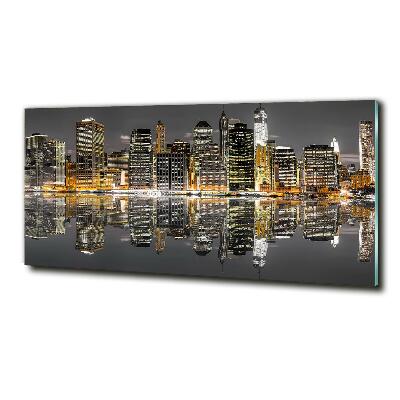 Schilderij glas New York 's nachts