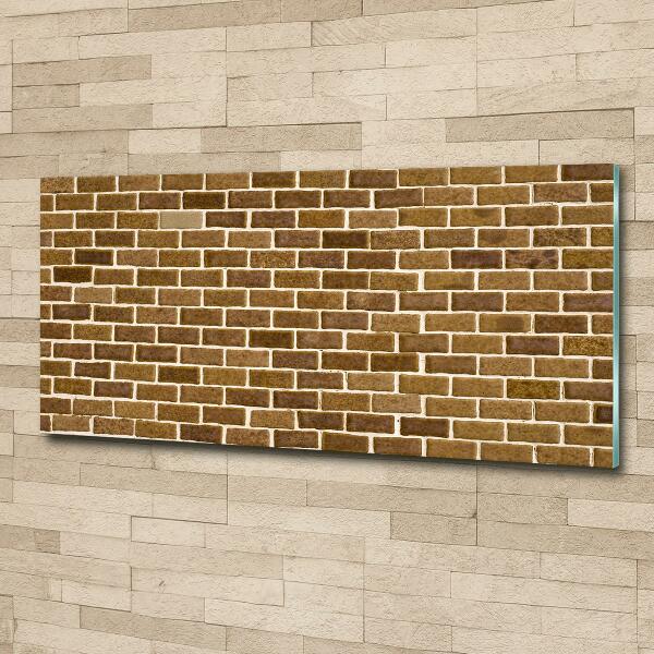 Schilderij op glas Bakstenen muur