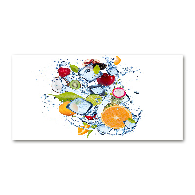Schilderij glas Fruit en ijs