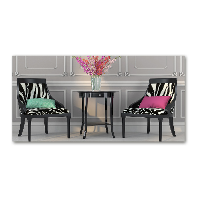 Foto schilderij op glas Twee stoelen