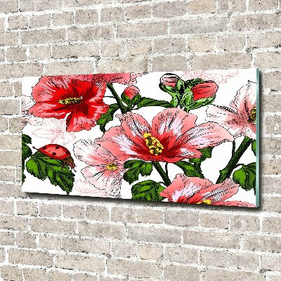 Glazen schilderij Hibiscus