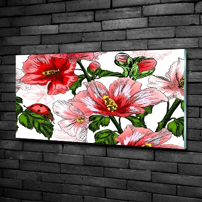 Glazen schilderij Hibiscus