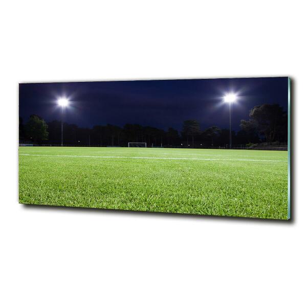 Foto schilderij op glas Voetbalveld