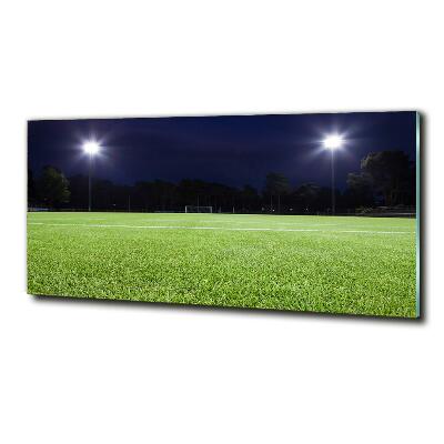 Foto schilderij op glas Voetbalveld