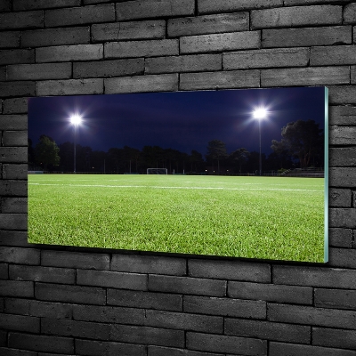 Foto schilderij op glas Voetbalveld
