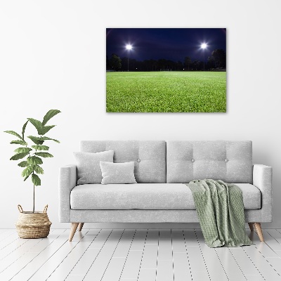 Foto schilderij op glas Voetbalveld