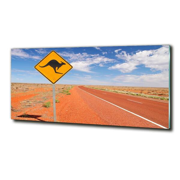 Schilderij op glas Weg in Australië