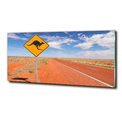 Schilderij op glas Weg in Australië