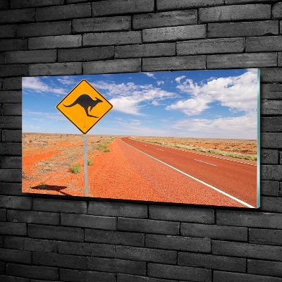 Schilderij op glas Weg in Australië