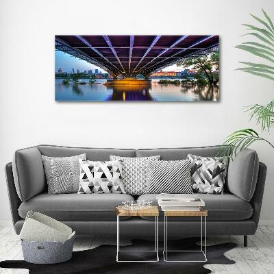 Foto schilderij op glas Brug in Warschau