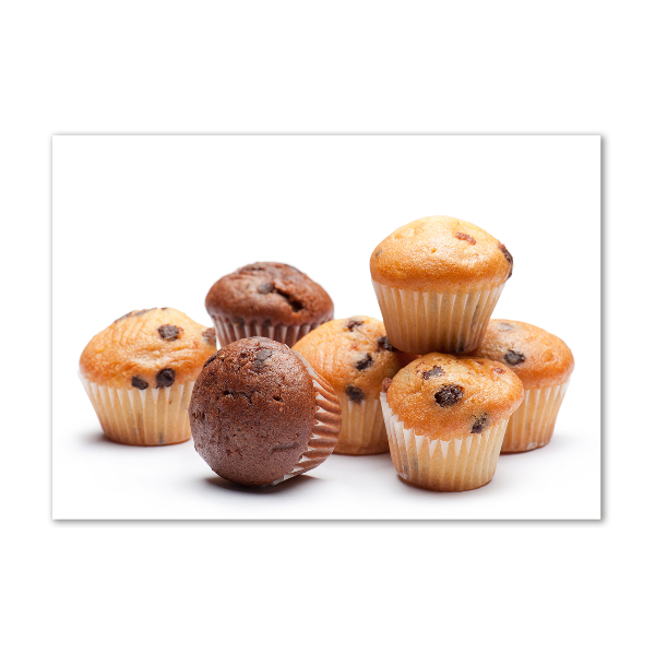 Schilderij glas Cupcakes