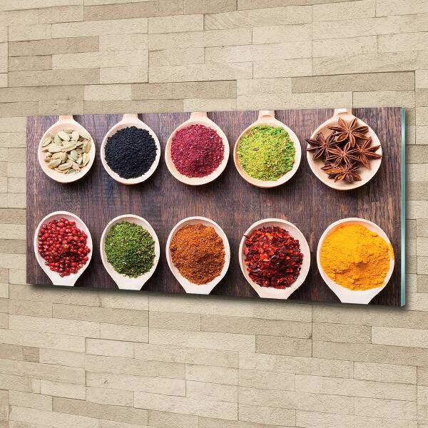 Glazen schilderij Kleurrijke kruiden