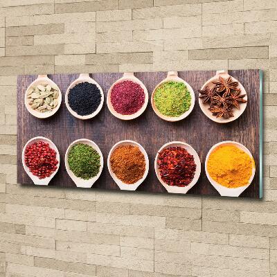 Glazen schilderij Kleurrijke kruiden