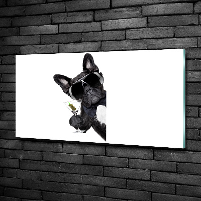 Foto schilderij op glas Martini Dog