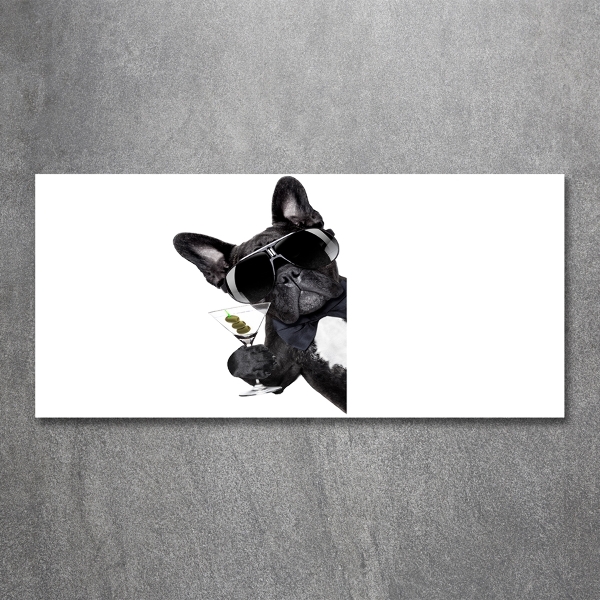 Foto schilderij op glas Martini Dog