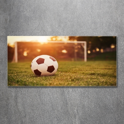 Schilderij glas De bal op het veld