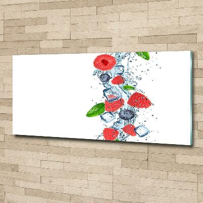 Glazen schilderij Bosvruchten met ijs