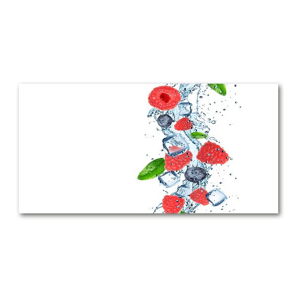 Glazen schilderij Bosvruchten met ijs