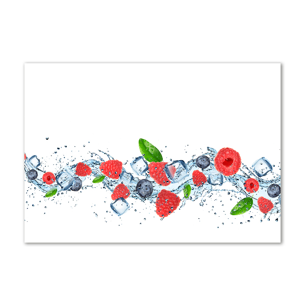 Glazen schilderij Bosvruchten met ijs