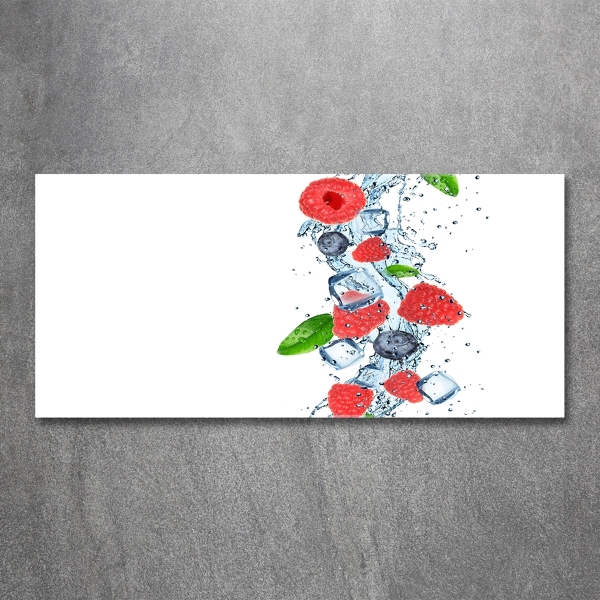 Glazen schilderij Bosvruchten met ijs