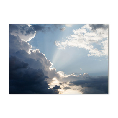 Glazen schilderij Wolken aan de hemel