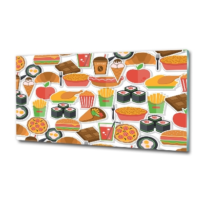 Glazen schilderij Fastfood