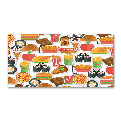 Glazen schilderij Fastfood