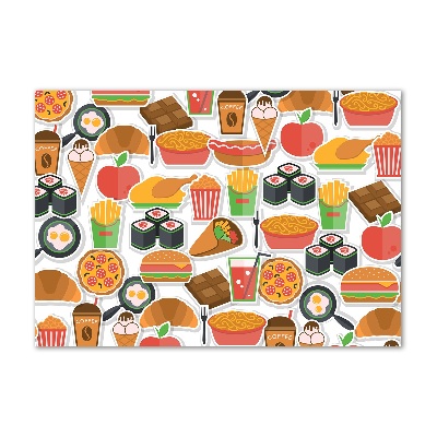 Glazen schilderij Fastfood