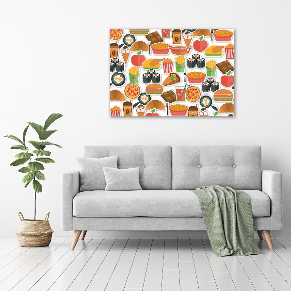Glazen schilderij Fastfood