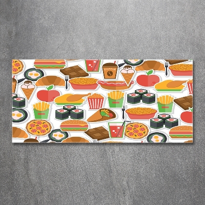 Glazen schilderij Fastfood