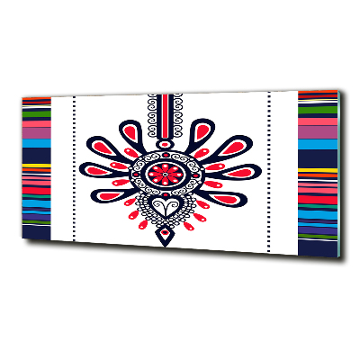 Schilderij op glas Pools volkspatroon