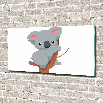Schilderij op glas Koala in een boom