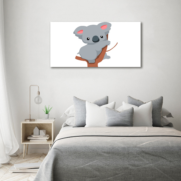 Schilderij op glas Koala in een boom
