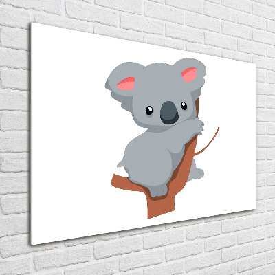 Schilderij op glas Koala in een boom