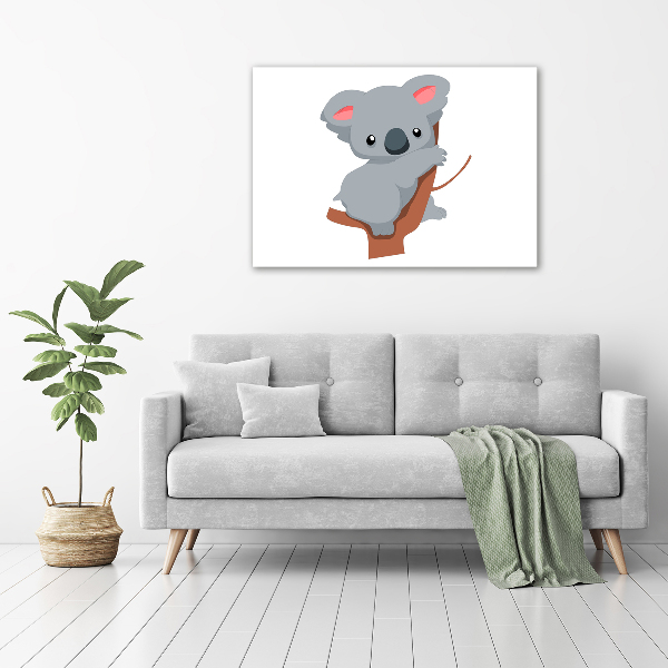 Schilderij op glas Koala in een boom