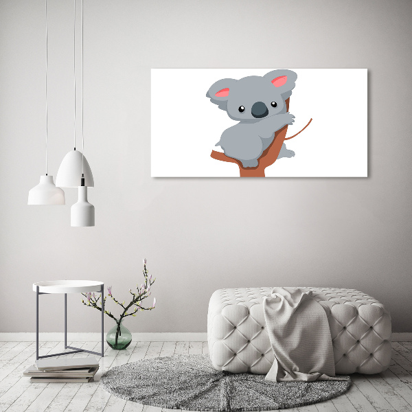 Schilderij op glas Koala in een boom