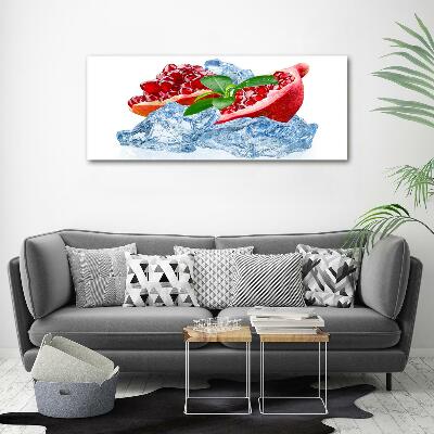 Foto schilderij op glas Granaatappel met ijs