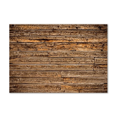 Schilderij glas Houten muur