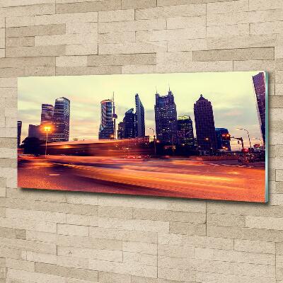 Schilderij op glas Shanghai 's nachts