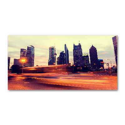 Schilderij op glas Shanghai 's nachts