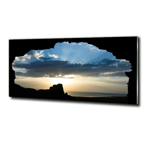 Schilderij op glas Zonsondergang