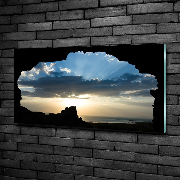 Schilderij op glas Zonsondergang