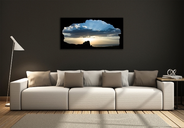 Schilderij op glas Zonsondergang