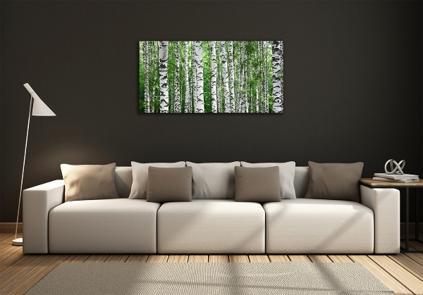 Schilderij op glas Berken