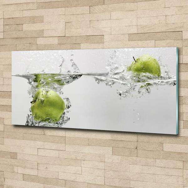 Schilderij glas Een appel onder water