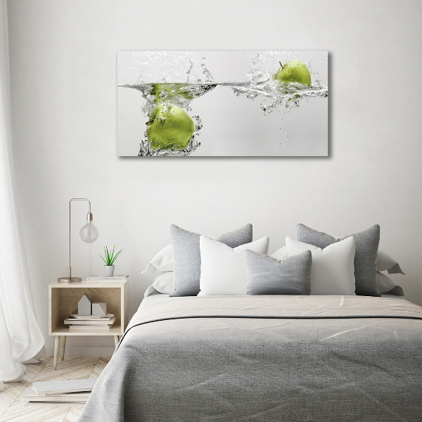 Schilderij glas Een appel onder water