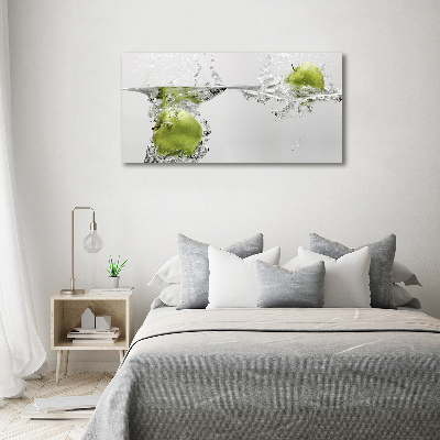 Schilderij glas Een appel onder water